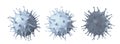 White coronavirus cell or covid-19 cell