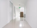 White corridor of modern building decoration in white Royalty Free Stock Photo