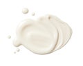 White cosmetic cream stroke isolated on white background. Face creme, body lotion, moisturizer. Skin care, cut out