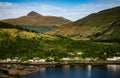 Arrochar village at the edge of Loch Long, Scotland.