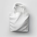 White cotton bag isolated on white background. 3d illustration. Mock up. Royalty Free Stock Photo