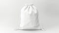 White Cotton Bag isolated on white background generative AI Royalty Free Stock Photo