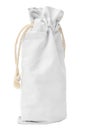 White cotton bag Isolated on white background Royalty Free Stock Photo