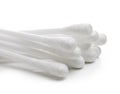 White cotton bud on white background Royalty Free Stock Photo