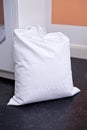 white cotton laundry bag Royalty Free Stock Photo