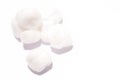 White cotton pads