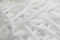 White cotton rope texture background. Thread Macro photo, close up Royalty Free Stock Photo