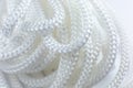White cotton rope texture background..Thread Macro photo, close up Royalty Free Stock Photo