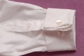 White cotton shirt, cufflink and cuff