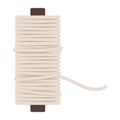 White cotton thread spool isolated