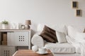 White couch and commode Royalty Free Stock Photo