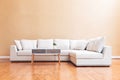 White couch in a large luxury home Royalty Free Stock Photo
