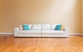 White couch in a large luxury home Royalty Free Stock Photo