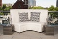 White Couch Outside