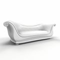 3d Harmony White Leather Sofa With Mythological Influences