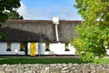 Irish country cottage with thatched roof