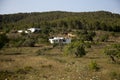 White country house on the island of Ibiza surrounded by nature in the northern part of the island.