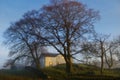 White Country House in Soft Evening Light