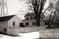 White country house in winter Royalty Free Stock Photo