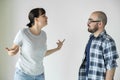 White couple having an argument Royalty Free Stock Photo