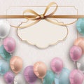 Noble Classic Ornaments Bow Emblem Pastel Balloons