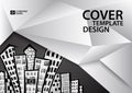 White cover template for business industry, Real Estate, building, home, Machinery. Horizontal layout, brochure flyer