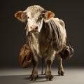 Intriguingly Taboo: Cow Carrying Handbag In Bavarian Attire