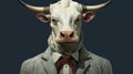 White Cow In A Suit: A Unique Mashup Of Styles