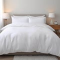White cozy coastal bedroom interior. View Of Beautiful Luxury Bedroom Royalty Free Stock Photo