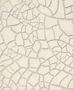 White cracked clay on dried river bed, vertical natural pattern Royalty Free Stock Photo
