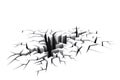 White cracked ground floor. Royalty Free Stock Photo