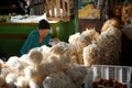 White cracker sellers in traditional markets, Prawirotaman, Yogyakarta