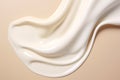 White Cream Fluid Flowing on White and Cream Background