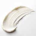 White cream stroke isolated Royalty Free Stock Photo
