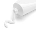 White cream tube Royalty Free Stock Photo