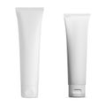 White cream tube. Cosmetic cream isolated package blank