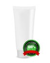 White cream tube with natural sign vector