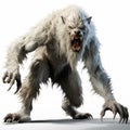 White Werewolf: A Dark And Detailed Himalayan Art Inspired Image