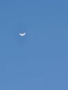 White Crescent blue sky Royalty Free Stock Photo