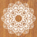 White crochet doily.