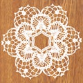 White crochet doily. Royalty Free Stock Photo