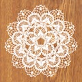 White crochet doily.