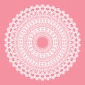 White crochet doily. Royalty Free Stock Photo