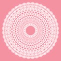 White crochet doily. Royalty Free Stock Photo