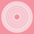 White crochet doily. Royalty Free Stock Photo