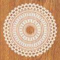 White crochet doily. Royalty Free Stock Photo