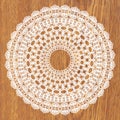 White crochet doily. Royalty Free Stock Photo