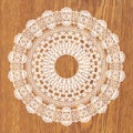 White crochet doily.