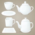 White crockery set Royalty Free Stock Photo