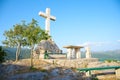 White Cross memorial on Glavica hill Royalty Free Stock Photo